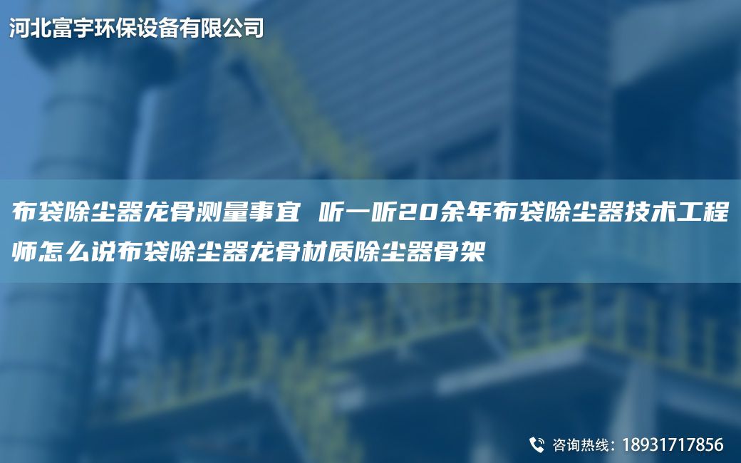 布袋除塵器龍骨測量事宜 聽一聽20余NA布袋除塵器技術(shù)工程師怎么說布袋除塵器龍骨材質(zhì)除塵器骨架