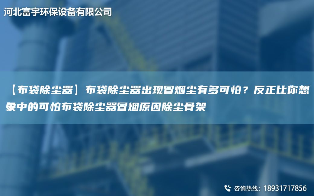 【布袋除塵器】布袋除塵器出現(xiàn)冒煙塵有多可怕？反正比你想象中的可怕布袋除塵器冒煙原因除塵骨架