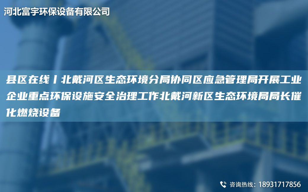 縣區(qū)在線丨北戴河區(qū)生態(tài)環(huán)境分JY協(xié)同區(qū)應(yīng)急管理JY開展工業(yè)企業(yè)重點(diǎn)環(huán)保設(shè)施安全治理工作北戴河新區(qū)生態(tài)環(huán)境JYJY長催化燃燒設(shè)備
