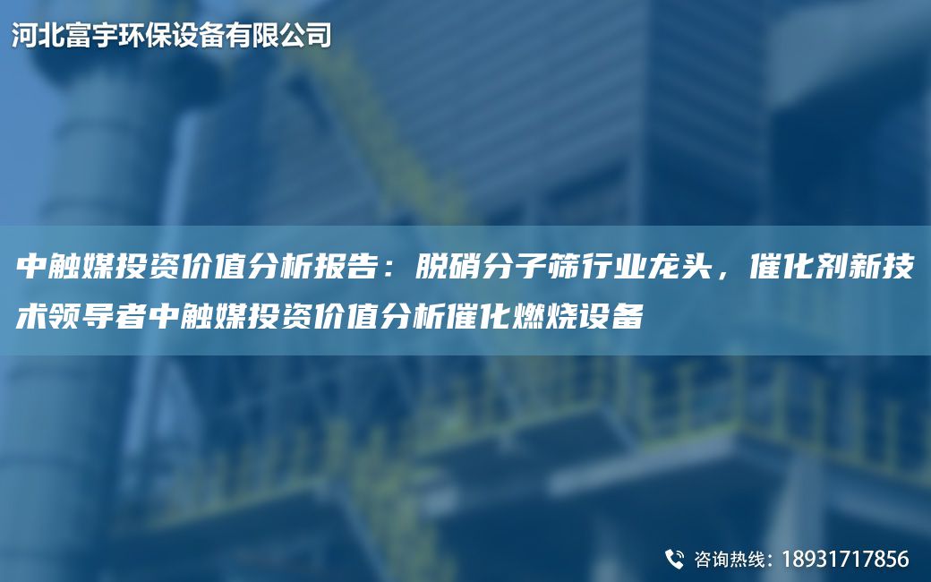 中觸媒投資價值分析報告：脫硝分子篩行業(yè)龍頭，催化劑新技術(shù)領(lǐng)導(dǎo)者中觸媒投資價值分析催化燃燒設(shè)備
