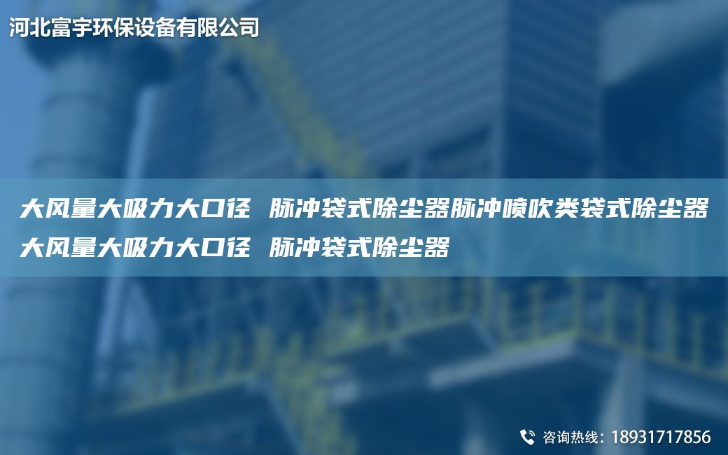大風量大吸力大口徑 脈沖袋式除塵器脈沖噴吹類袋式除塵器大風量大吸力大口徑 脈沖袋式除塵器