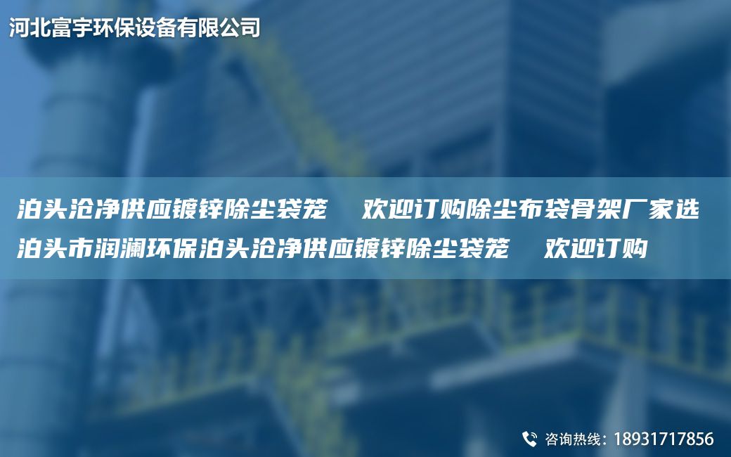 泊頭滄凈供應(yīng)鍍鋅除塵袋籠  歡迎訂購除塵布袋骨架廠家選 泊頭市潤瀾環(huán)保泊頭滄凈供應(yīng)鍍鋅除塵袋籠  歡迎訂購