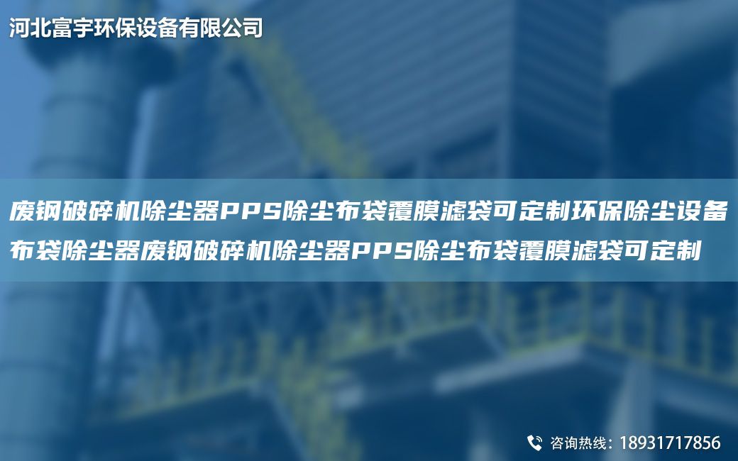 廢鋼破碎機(jī)除塵器PPS除塵布袋覆膜濾袋可定制環(huán)保除塵設(shè)備布袋除塵器廢鋼破碎機(jī)除塵器PPS除塵布袋覆膜濾袋可定制