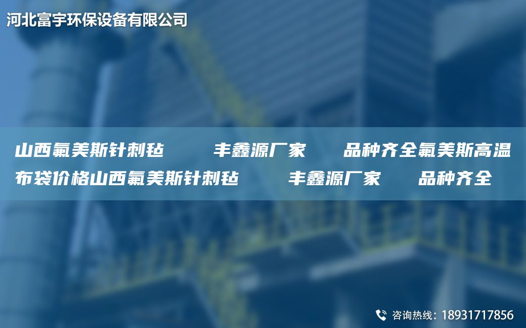 山西氟美斯針刺氈    豐鑫源廠家   品種齊全氟美斯高溫布袋價格山西氟美斯針刺氈    豐鑫源廠家   品種齊全