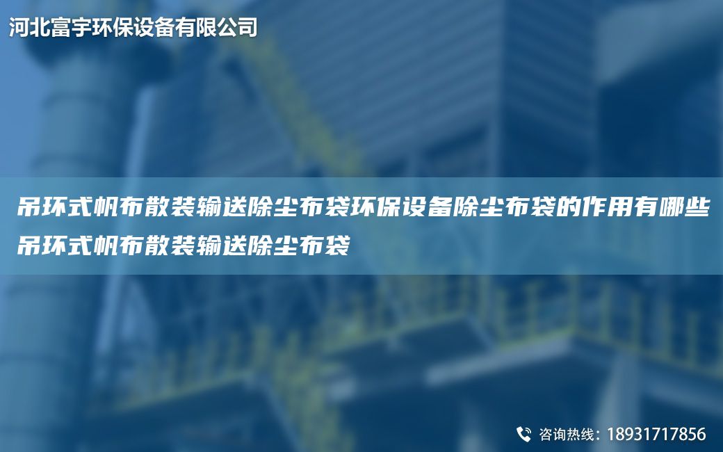 吊環(huán)式帆布散裝輸送除塵布袋環(huán)保設(shè)備除塵布袋的作用有哪些吊環(huán)式帆布散裝輸送除塵布袋