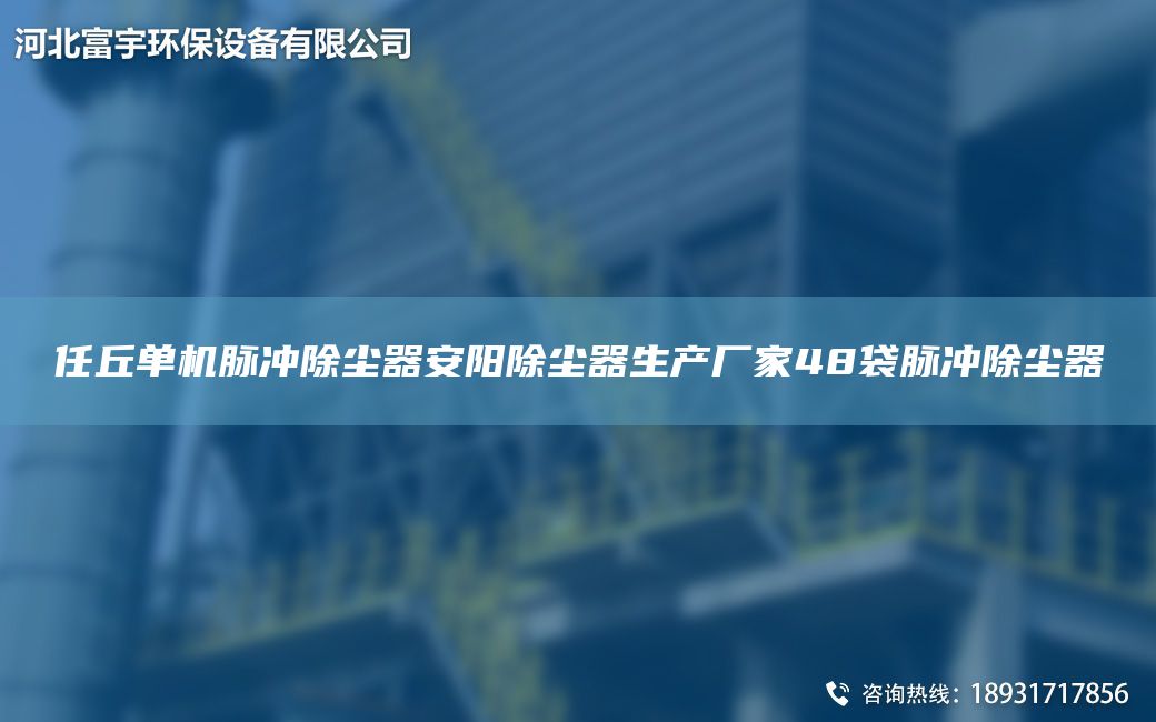 任丘單機(jī)脈沖除塵器安陽除塵器生產(chǎn)廠家48袋脈沖除塵器