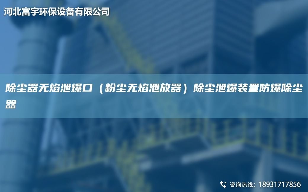 除塵器無焰泄爆口（粉塵無焰泄放器）除塵泄爆裝置防爆除塵器