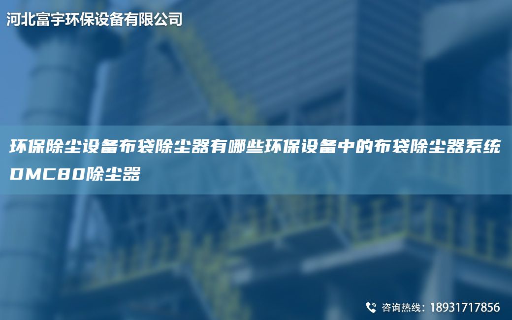環(huán)保除塵設備布袋除塵器有哪些環(huán)保設備中的布袋除塵器系統(tǒng)DMC80除塵器