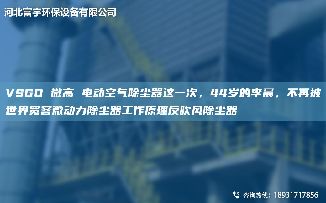 VSGO 微高 電動(dòng)空氣除塵器這一次，44歲的李晨，不再被SJ寬容微動(dòng)力除塵器工作原理反吹風(fēng)除塵器