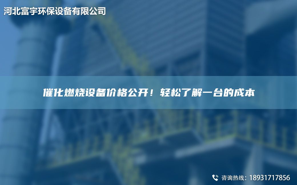 催化燃燒設(shè)備價(jià)格公開(kāi)！輕松了解一TA-I的成本