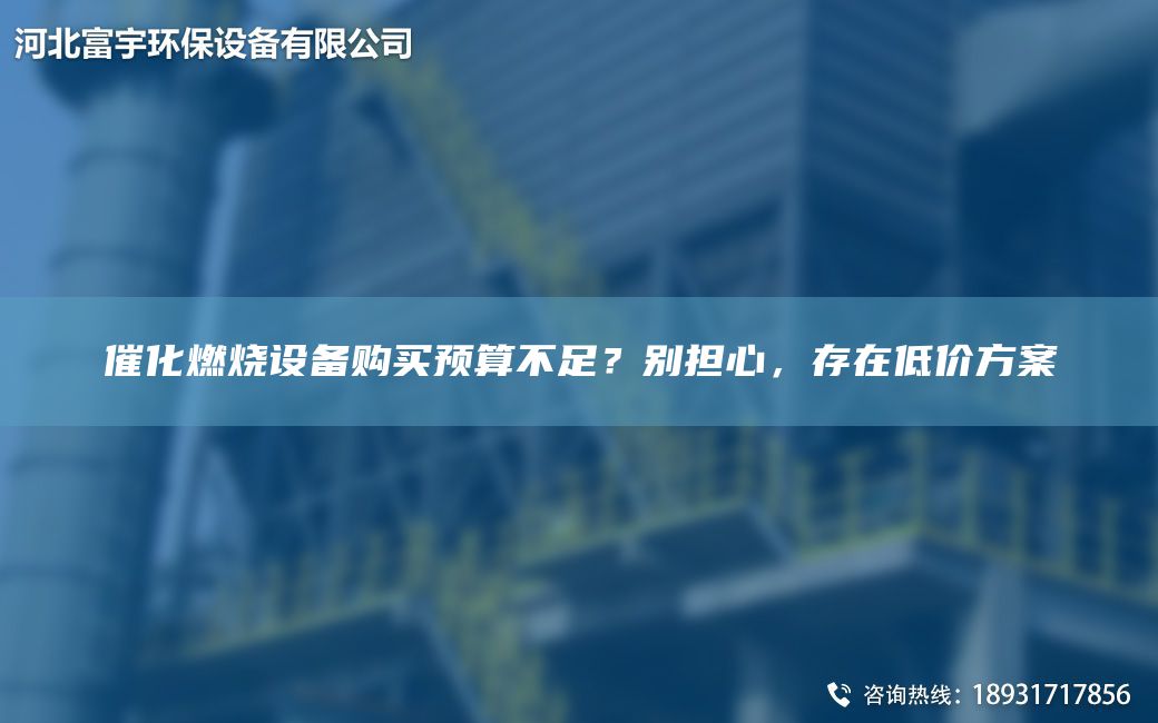 催化燃燒設(shè)備購買預(yù)算不足？別擔(dān)心，存在低價(jià)方案