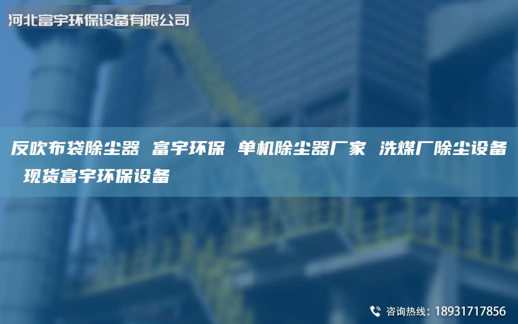 反吹布袋除塵器 富宇環(huán)保 單機除塵器廠家 洗煤廠除塵設(shè)備 現(xiàn)貨富宇環(huán)保設(shè)備