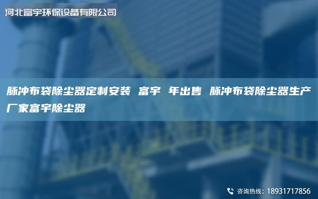 脈沖布袋除塵器定制安裝 富宇 年出售 脈沖布袋除塵器生產(chǎn)廠家富宇除塵器