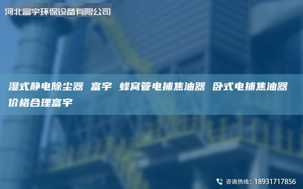 濕式靜電除塵器 富宇 蜂窩管電捕焦油器 臥式電捕焦油器 價格合理富宇