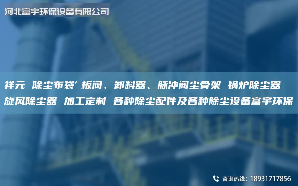 祥元 除塵布袋″板閥、卸料器、脈沖閥塵骨架 鍋爐除塵器 旋風(fēng)除塵器 加工定制 各種除塵配件及各種除塵設(shè)備富宇環(huán)保