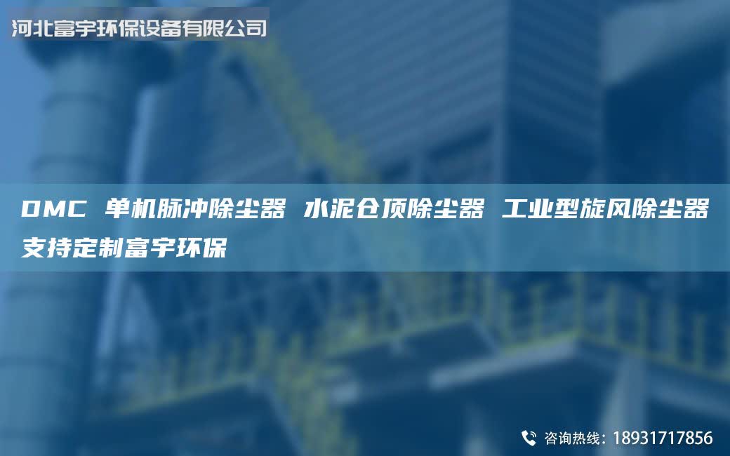 DMC 單機脈沖除塵器 水泥倉頂除塵器 工業(yè)型旋風除塵器支持定制富宇環(huán)保