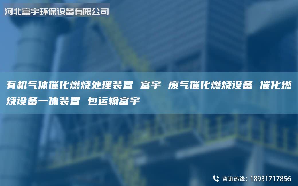 有機氣體催化燃燒處理裝置 富宇 廢氣催化燃燒設備 催化燃燒設備一體裝置 包運輸富宇