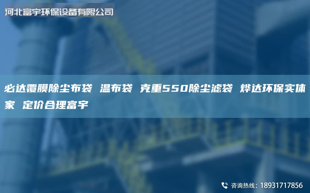 必達(dá)覆膜除塵布袋 溫布袋 克重550除塵濾袋 燁達(dá)環(huán)保實(shí)體家 定價(jià)合理富宇