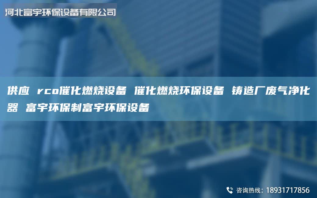 供應(yīng) rco催化燃燒設(shè)備 催化燃燒環(huán)保設(shè)備 鑄造廠廢氣凈化器 富宇環(huán)保制富宇環(huán)保設(shè)備