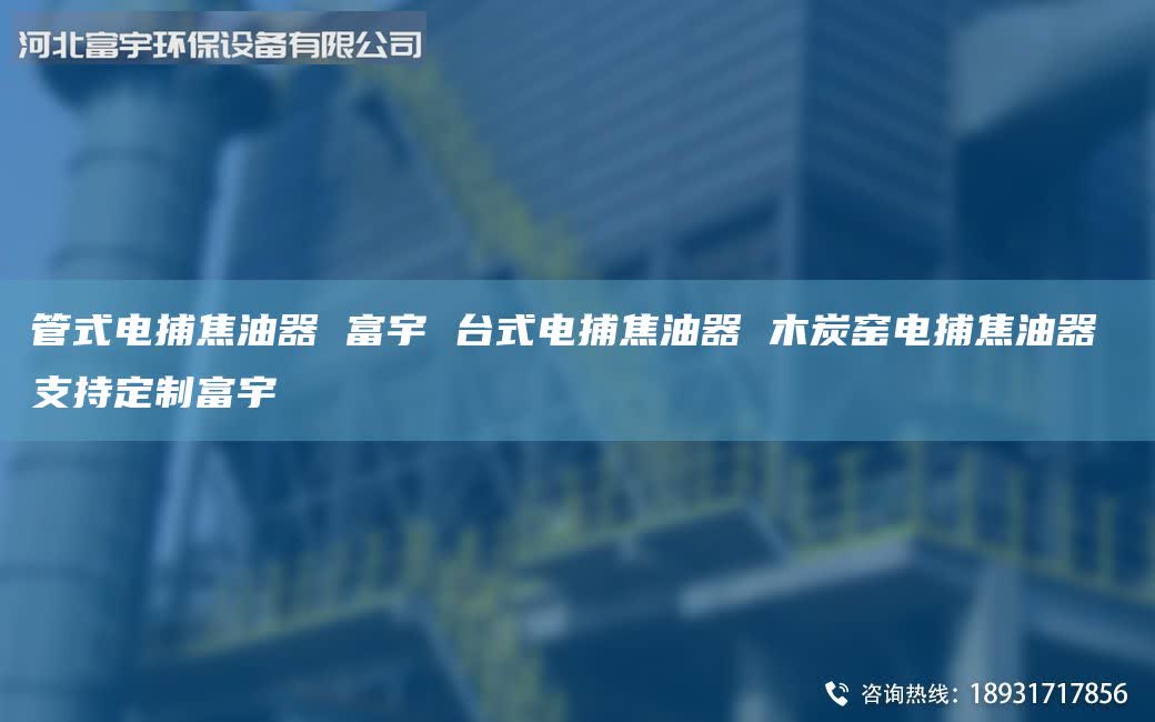 管式電捕焦油器 富宇 臺式電捕焦油器 木炭窯電捕焦油器 支持定制富宇