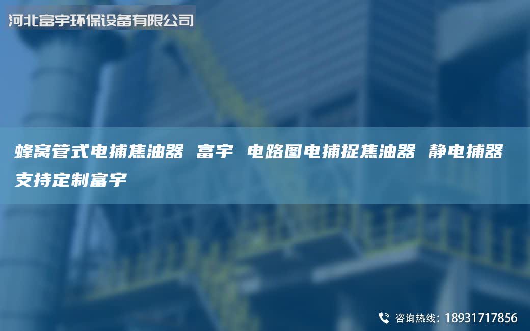 蜂窩管式電捕焦油器 富宇 電路圖電捕捉焦油器 靜電捕器 支持定制富宇