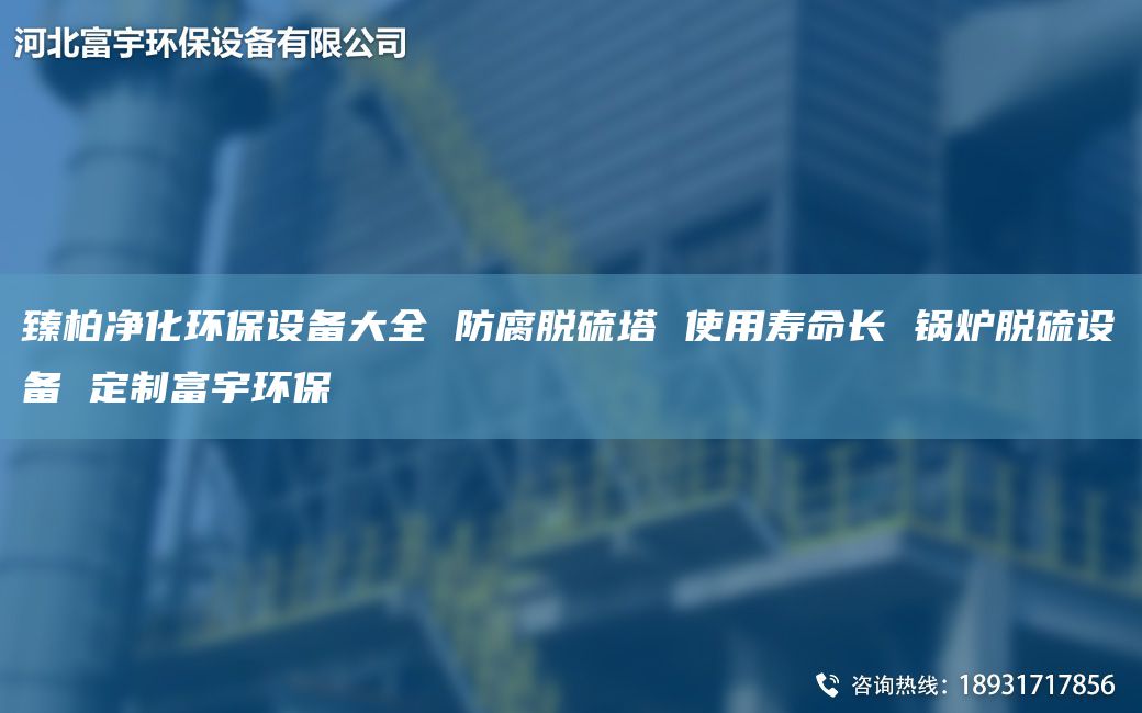 臻柏凈化環(huán)保設(shè)備大全 防腐脫硫塔 使用壽命長 鍋爐脫硫設(shè)備 定制富宇環(huán)保