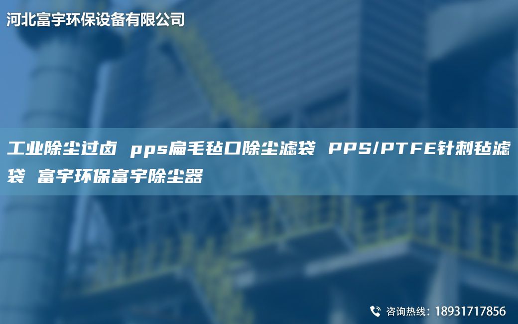 工業(yè)除塵過鹵 pps扁毛氈口除塵濾袋 PPS/PTFE針刺氈濾袋 富宇環(huán)保富宇除塵器