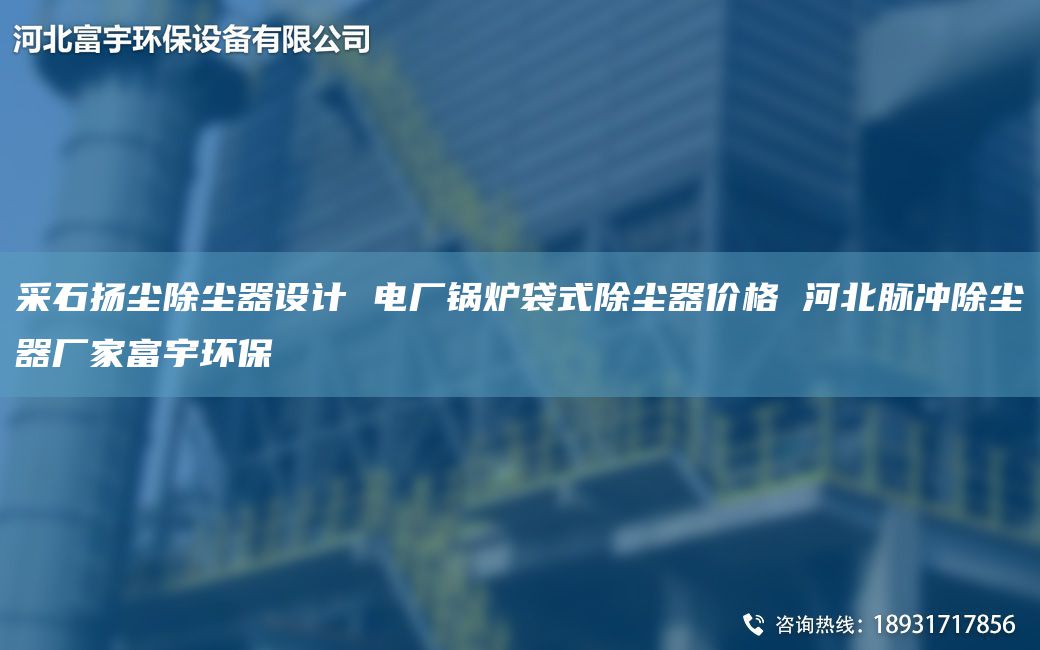 采石揚(yáng)塵除塵器設(shè)計(jì) 電廠鍋爐袋式除塵器價(jià)格 河北脈沖除塵器廠家富宇環(huán)保