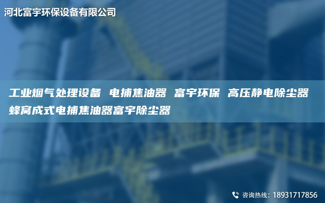 工業(yè)煙氣處理設(shè)備 電捕焦油器 富宇環(huán)保 高壓靜電除塵器 蜂窩成式電捕焦油器富宇除塵器